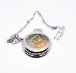 Freemason Silver-tone Vintage Pocket Watch | Monogrammed Letter G - Image 2