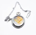 Freemason Silver-tone Vintage Pocket Watch | Monogrammed Letter G - Image 3