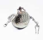 Minimalist Silver-tone Vintage Pocket Watch | Elegant Vest Watch