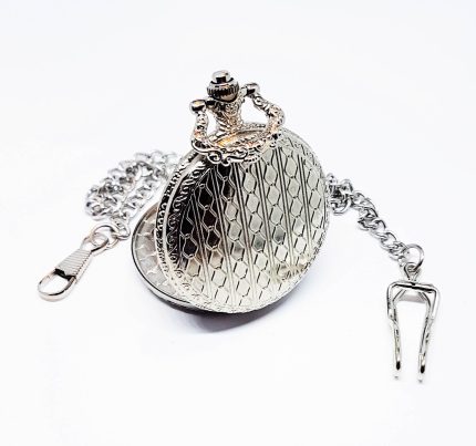 Minimalist Silver-tone Vintage Pocket Watch | Elegant Vest Watch