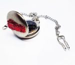 Red Truck Silver Pocket Watch | Vintage Pocket Watch Gift for Firemen - Image 3