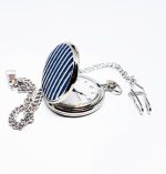 Vintage Turquoise and Silver Pocket Watch | Best Man Gift Idea - Image 2
