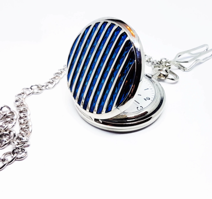 Vintage Turquoise and Silver Pocket Watch | Best Man Gift Idea