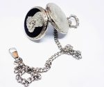Vintage Silver-tone Pocket Watch with Dog Engraving on the Case - Image 5