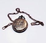 Rose-Gold Ship Vintage Pocket Watch | Floral Pattern Vest Watch - Image 2