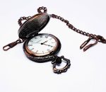 Rose-Gold Ship Vintage Pocket Watch | Floral Pattern Vest Watch - Image 4