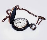 Bronze Hunter Vintage Pocket Watch | Swans Engraved Pocket Watch - Image 3