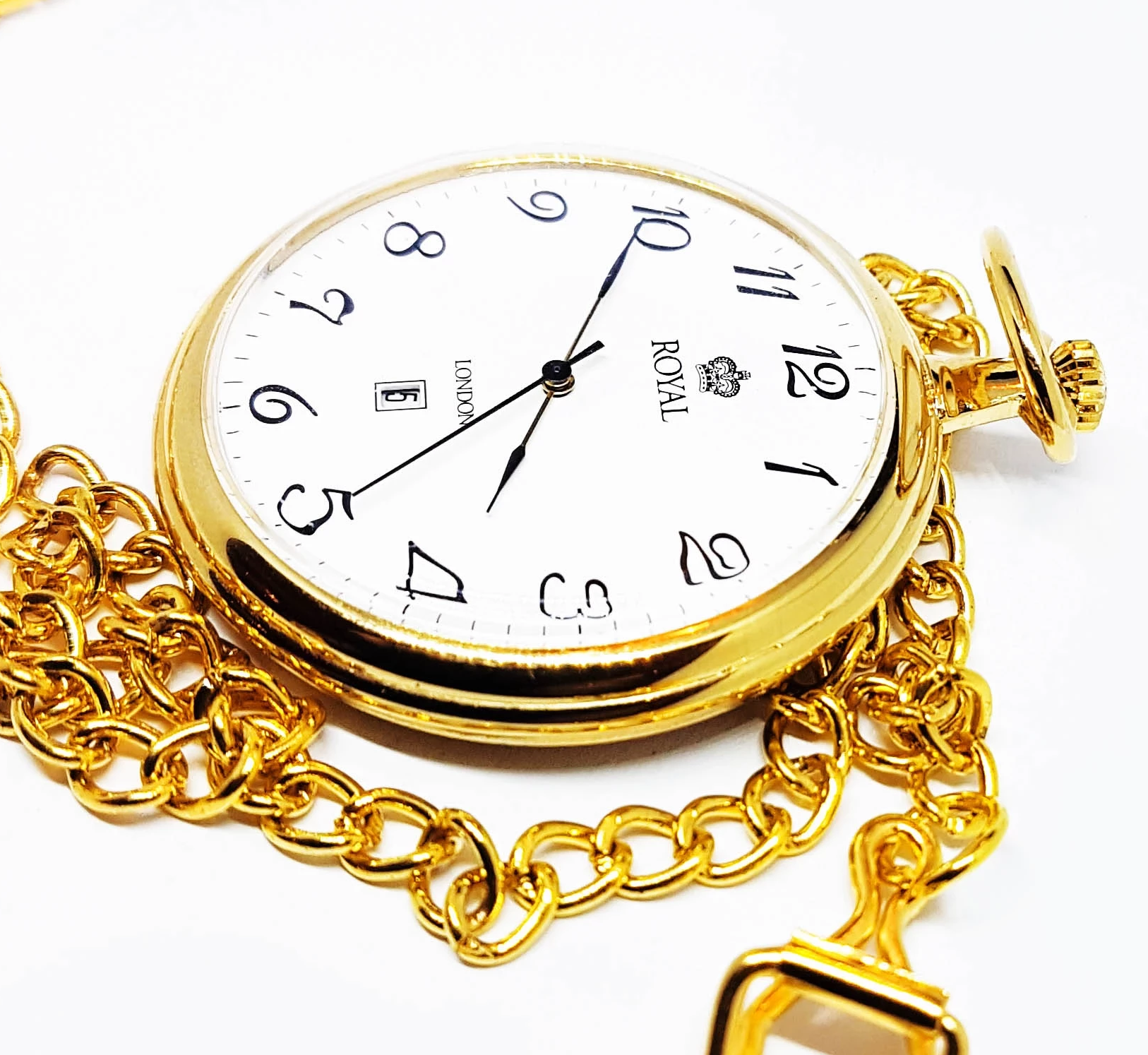 20180204_012456.png Gold-tone Pocket Watch Royal London | Vintage Pocket Watch - Image 1