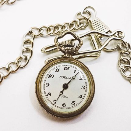 Vintage French Silver Pocket Watch | J. Fresard Paris Little Pocket Watch