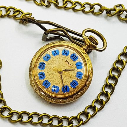 Pax Gold-tone Vintage Pocket Watch | Unique Medallion Watches