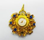 Maty Gold Floral Pocket Watch | Vintage Medallion Watch - Image 5