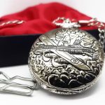 Aviator Style Silver Pocket Watch Vintage | Can Be Engraved Upon Request