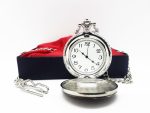 Aviator Style Silver Pocket Watch Vintage | Can Be Engraved Upon Request - Image 3