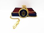 Vintage Victorian-style Gold-tone Pocket Watch with Champagne Dial - Image 4