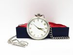 Fugit Tempus Silver Pocket Watch Vintage | Elegant Vest Watch for Him