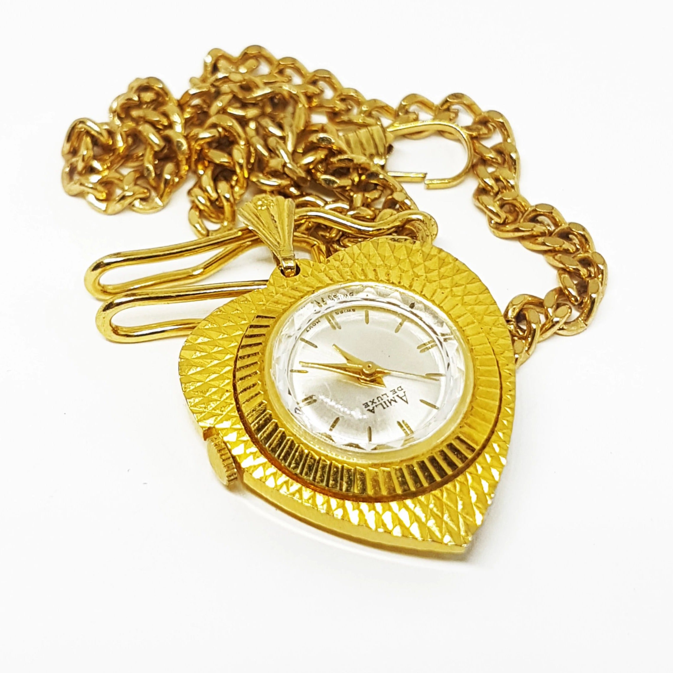 20191212_183831.jpg Stunning Heart-shaped Medallion Watch | Amila De Luxe Locket Watch - Image 1
