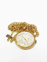 Vantage by Hamilton Shockresistant Pocket Watch  | Gold-tone Vintage Pendant - Image 2