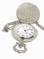 Silver Quartz Fisherman Pocket Watch | Personalized Pocket Watch Gift - Image 9