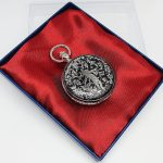 Silver-tone Baby Angel Pocket Watch | Silver & Black Vest Watch - Image 4