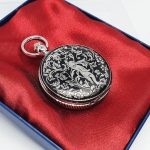 Silver-tone Baby Angel Pocket Watch | Silver & Black Vest Watch