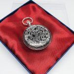 Silver-tone Baby Angel Pocket Watch | Silver & Black Vest Watch - Image 5