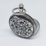Silver-tone Baby Angel Pocket Watch | Silver & Black Vest Watch - Image 9