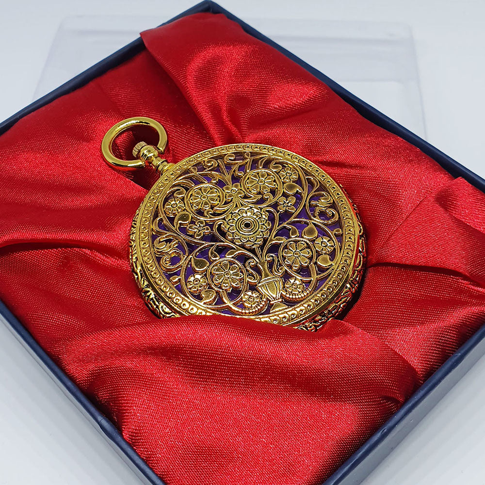 20200209_170854.jpg Gold-tone Mandala Pocket Watch | Gentlemen's Railroad Vest Watch - Image 1