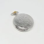 Silver-tone Pocket Watch with Purple Numerals | Railroad Gift Watch - Image 8