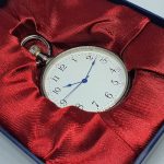 Antique Train Locomotive Silver-tone Pocket Watch | Railroad Watch - Image 5