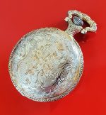 Saxon Gold-tone Stallion Pocket Watch | Vintage Hunter Pocket Watch - Image 2