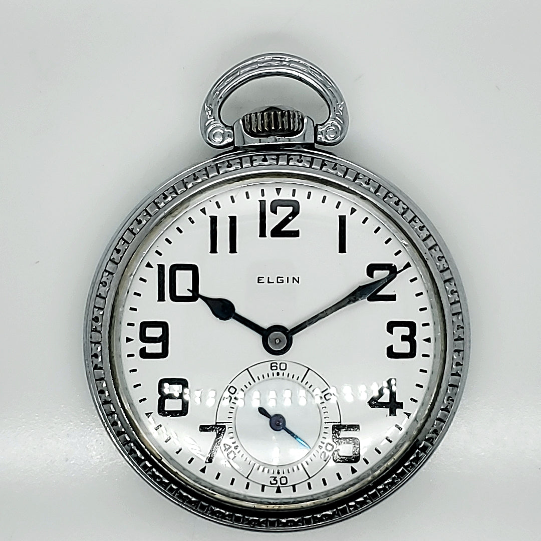 506-00539.jpg 1925 Elgin B.W. Raymond Railroad Grade Pocket Watch - Image 1