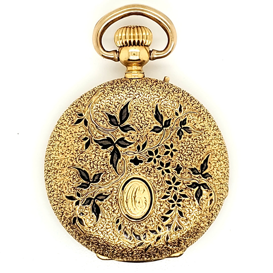506-00551.jpg A.D. Lang & Cie Antique Victorian 18Kt Yellow Gold 38Mm Hunters Case Pocket Watch - Image 1