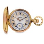 Antique 14Kt Yellow Gold Diamond And Ruby Hunters Case Pocket Watch - Image 3