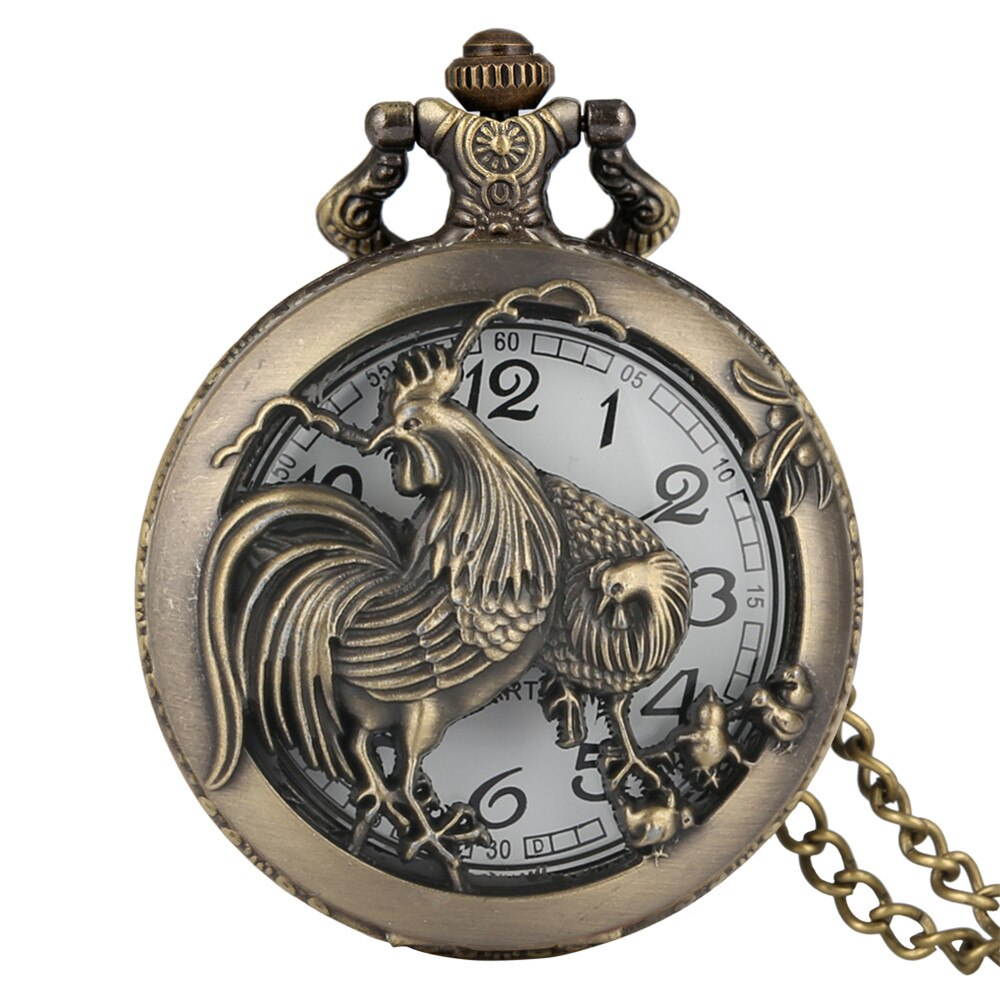 Antique-Pocket-Watch-Rooster.jpg Antique Pocket Watch Rooster - Image 1