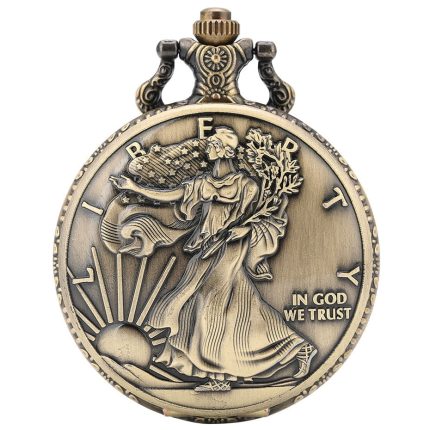 Antique Pocket Watchpl In God We Trust