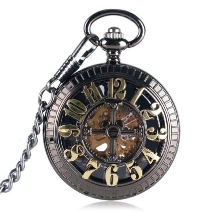 Black Cage Full Hunter Pocket Watch