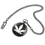 Black Pocket Watch Cannabis Leaf - Image 4