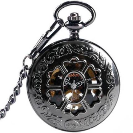 Black Pocket Watch Clover