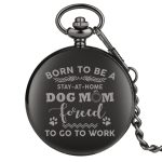 Black Pocket Watch Dog Mom