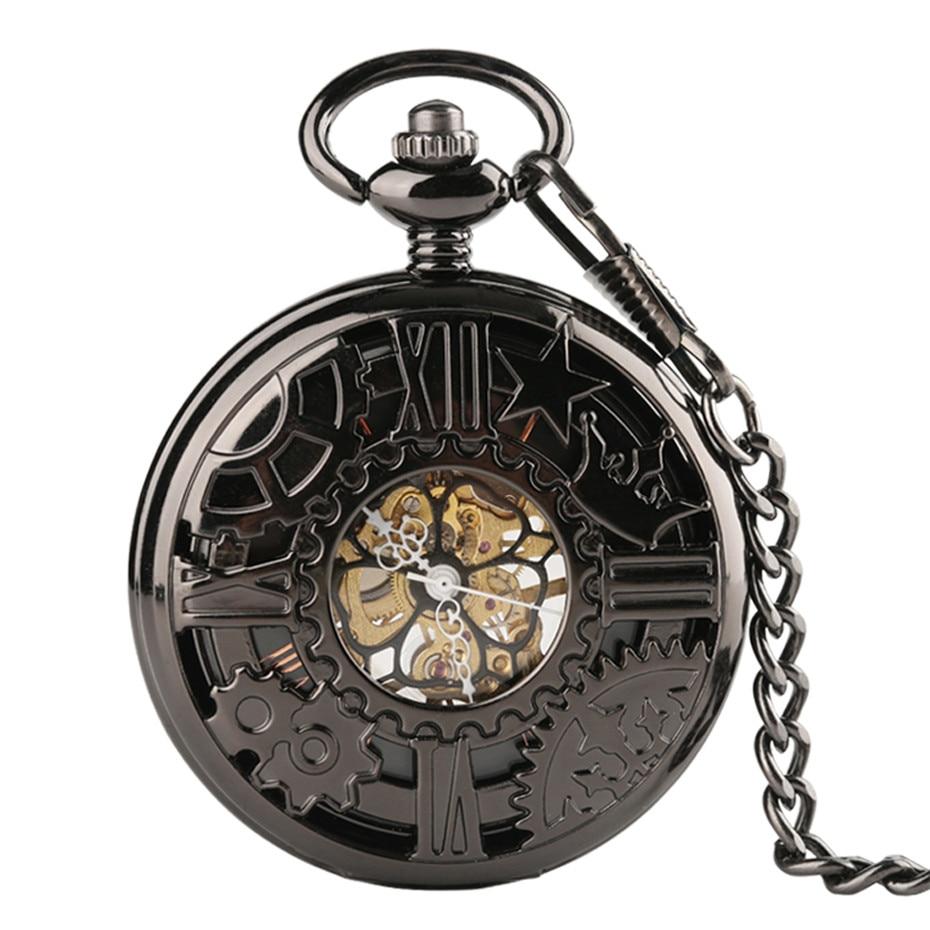 Black-Steampunk-Pocket-Watch.jpg Black Steampunk Pocket Watch - Image 1