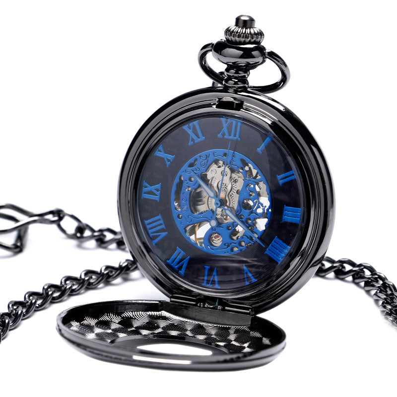 Black-and-Blue-Pocket-Watch.jpg Black and Blue Pocket Watch - Image 1