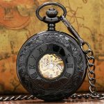 Black Vintage Mechanical Pocket Watch - Image 2