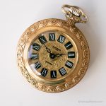 Vintage Anker Medallion Watch | Gold-tone Pocket Watch for Her