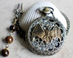 Bat battery operated pocket watch in bronze. - Image 3