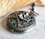 Skull and Crossbones Battery Operated Pocket Watch - Image 2