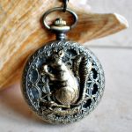Squirrel Battery Operated Pocket Watch