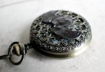 Owl pocket watch, mens pocket watch with flying owl mounted on front case - Image 3
