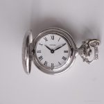Vintage Aurore Mechanical Pocket Watch | Tiny Medallion Watch for Her