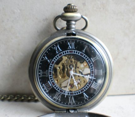 Mechanical Pocket Watch Koi Carp