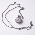 Vintage Relic Medallion Watch | Ladies Pearl Dial Pink Necklace Watch - Image 5
